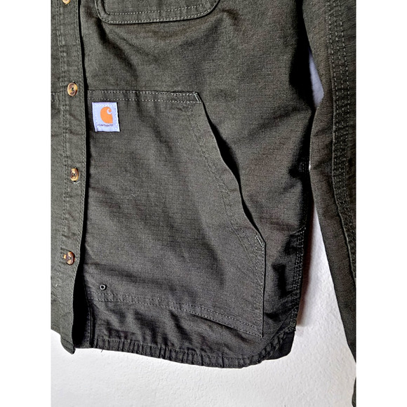 Carhartt Rugged Flex Shirt Jacket - Olive - Women's Small - Picture 3 of 7